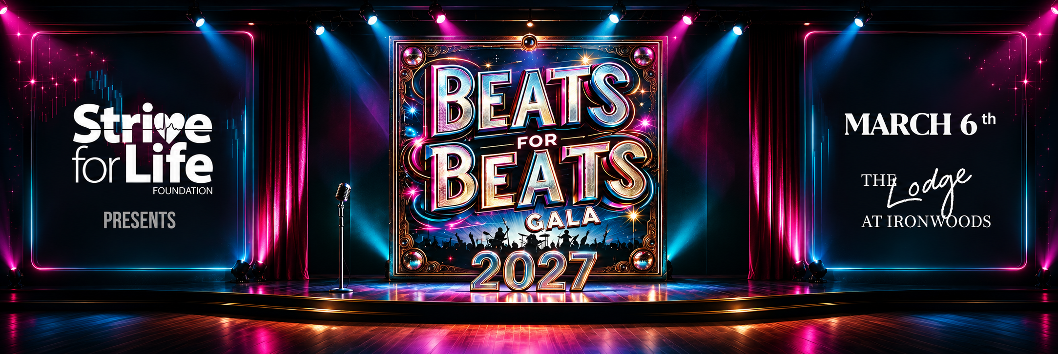 Strive for Life presents Beats for Beats Gala 2027, March 6 at The Lodge at Ironwoods